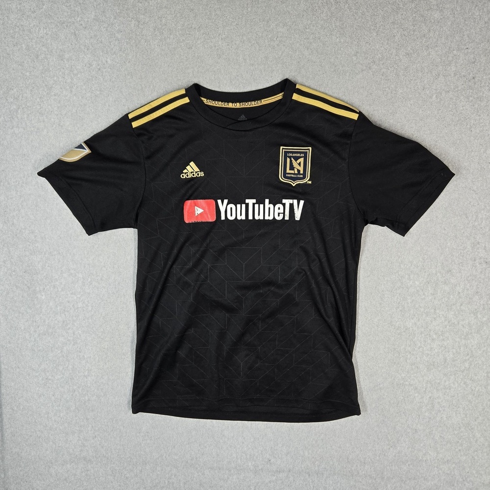 Los Angeles FC Men Jersey XL Black Adidas Jimenez 23 Graphic Youtubetv Logo